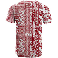 Hawaii T Shirt Aloha Tropical Plants Tribal Pattern Red Version LT03 - Polynesian Pride