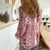 Hawaii Women Casual Shirt Aloha Tropical Plants Tribal Pattern Red Version LT03 - Polynesian Pride