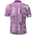 Hawaii Polo Shirt Aloha Tropical Plants Tribal Pattern Pink Version LT03 - Polynesian Pride