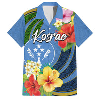Kosrae Family Matching Summer Maxi Dress and Hawaiian Shirt Hibiscus Mix Maori Tattoo Pattern LT03 Dad's Shirt - Short Sleeve Blue - Polynesian Pride
