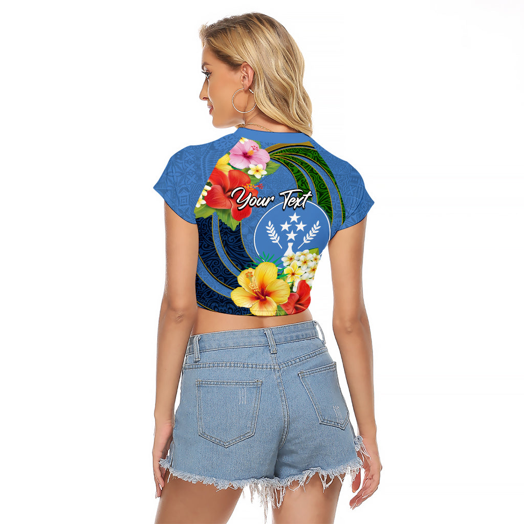 Kosrae Raglan Cropped T Shirt Hibiscus Mix Maori Tattoo Pattern LT03 - Polynesian Pride