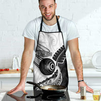 Personalised Aotearoa Lawn Bowls Apron Maori and Silver Fern Half Style LT03 - Polynesian Pride