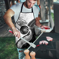 Personalised Aotearoa Lawn Bowls Apron Maori and Silver Fern Half Style LT03 - Polynesian Pride