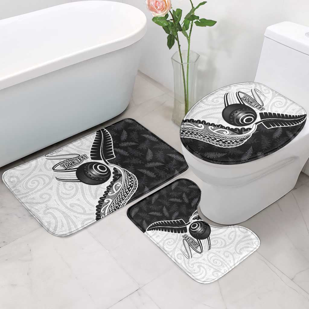 Personalised Aotearoa Lawn Bowls Bathroom Set Maori and Silver Fern Half Style LT03 - Polynesian Pride