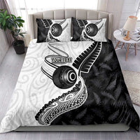 Personalised Aotearoa Lawn Bowls Bedding Set Maori and Silver Fern Half Style LT03 - Polynesian Pride