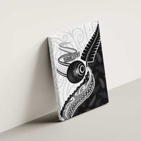 Personalised Aotearoa Lawn Bowls Canvas Wall Art Maori and Silver Fern Half Style LT03 - Polynesian Pride