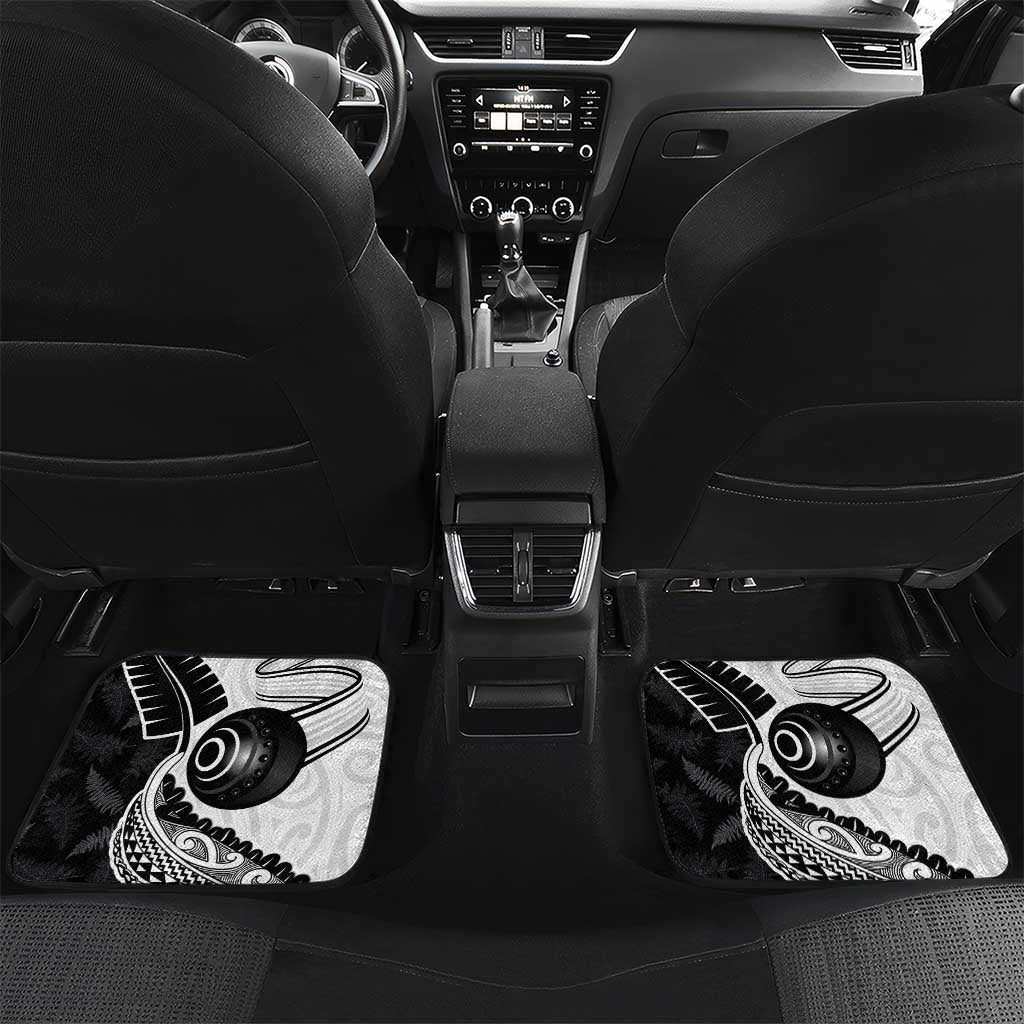 Aotearoa Lawn Bowls Car Mats Maori and Silver Fern Half Style - Polynesian Pride