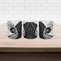 Personalised Aotearoa Lawn Bowls Ceramic Mug Maori and Silver Fern Half Style LT03 - Polynesian Pride