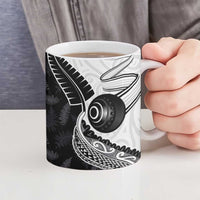 Personalised Aotearoa Lawn Bowls Ceramic Mug Maori and Silver Fern Half Style LT03 - Polynesian Pride