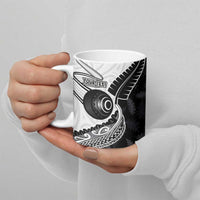 Personalised Aotearoa Lawn Bowls Ceramic Mug Maori and Silver Fern Half Style LT03 - Polynesian Pride