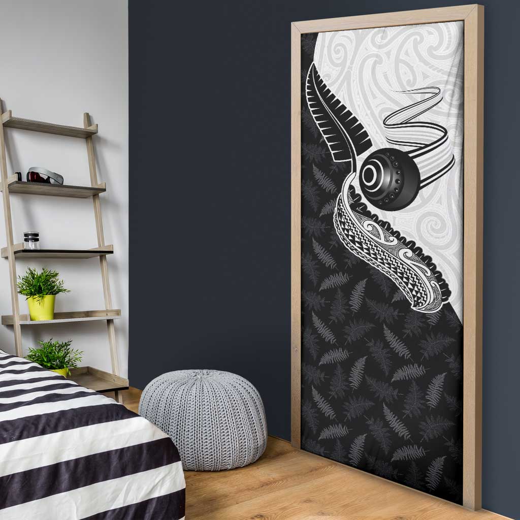 Aotearoa Lawn Bowls Door Cover Maori and Silver Fern Half Style LT03 - Polynesian Pride