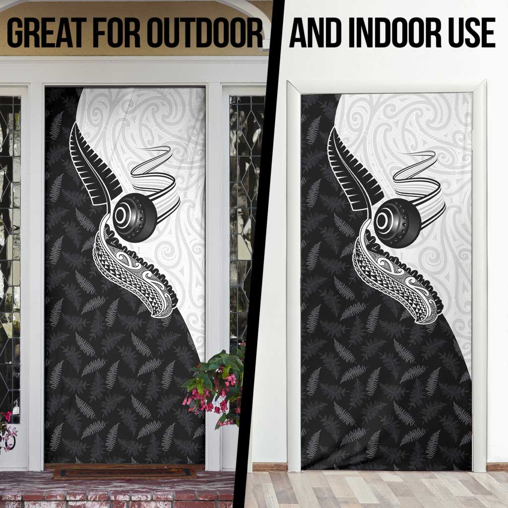 Aotearoa Lawn Bowls Door Cover Maori and Silver Fern Half Style LT03 - Polynesian Pride