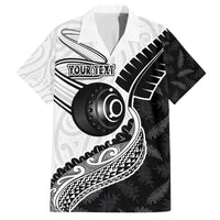 Personalised Aotearoa Lawn Bowls Family Matching Puletasi and Hawaiian Shirt Maori and Silver Fern Half Style - Polynesian Pride