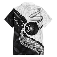 Personalised Aotearoa Lawn Bowls Family Matching Puletasi and Hawaiian Shirt Maori and Silver Fern Half Style - Polynesian Pride