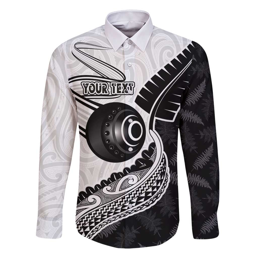Personalised Aotearoa Lawn Bowls Family Matching Tank Maxi Dress and Hawaiian Shirt Maori and Silver Fern Half Style - Polynesian Pride