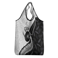 Personalised Aotearoa Lawn Bowls Grocery Bag Maori and Silver Fern Half Style LT03 - Polynesian Pride