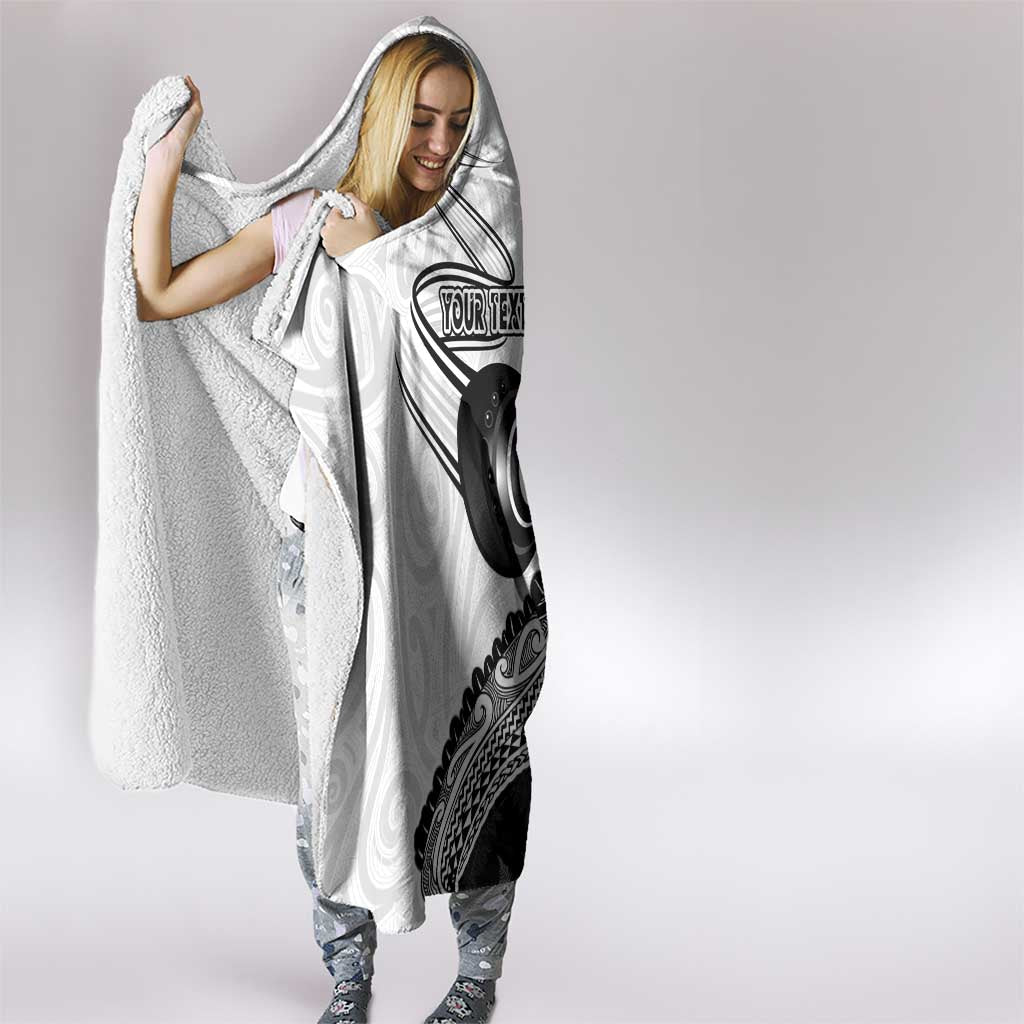 Personalised Aotearoa Lawn Bowls Hooded Blanket Maori and Silver Fern Half Style LT03 - Polynesian Pride