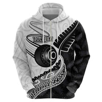 Personalised Aotearoa Lawn Bowls Hoodie Maori and Silver Fern Half Style LT03 - Polynesian Pride