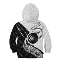 Personalised Aotearoa Lawn Bowls Kid Hoodie Maori and Silver Fern Half Style LT03 - Polynesian Pride