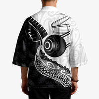 Personalised Aotearoa Lawn Bowls Kimono Maori and Silver Fern Half Style LT03 - Polynesian Pride