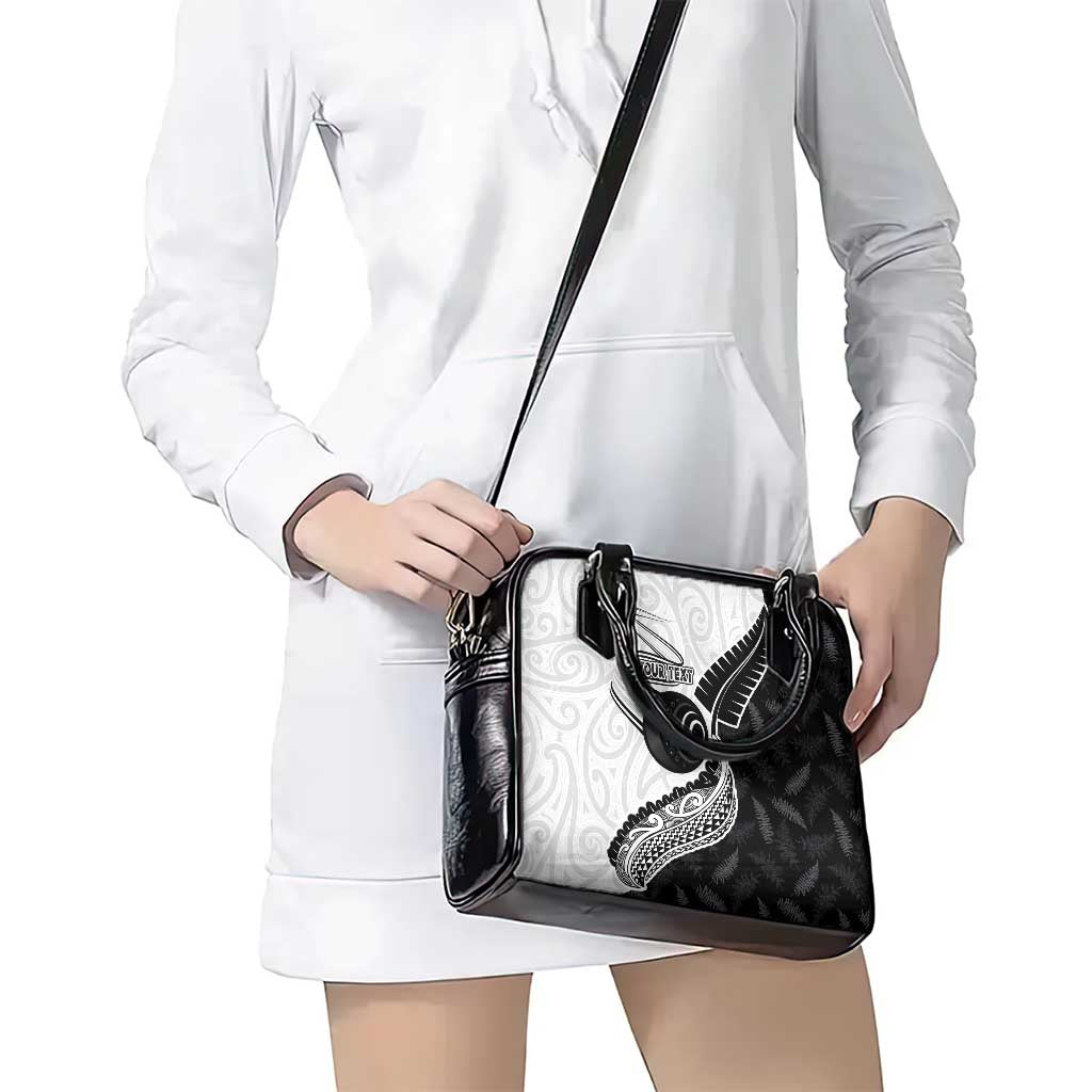 Personalised Aotearoa Lawn Bowls Shoulder Handbag Maori and Silver Fern Half Style LT03 - Polynesian Pride