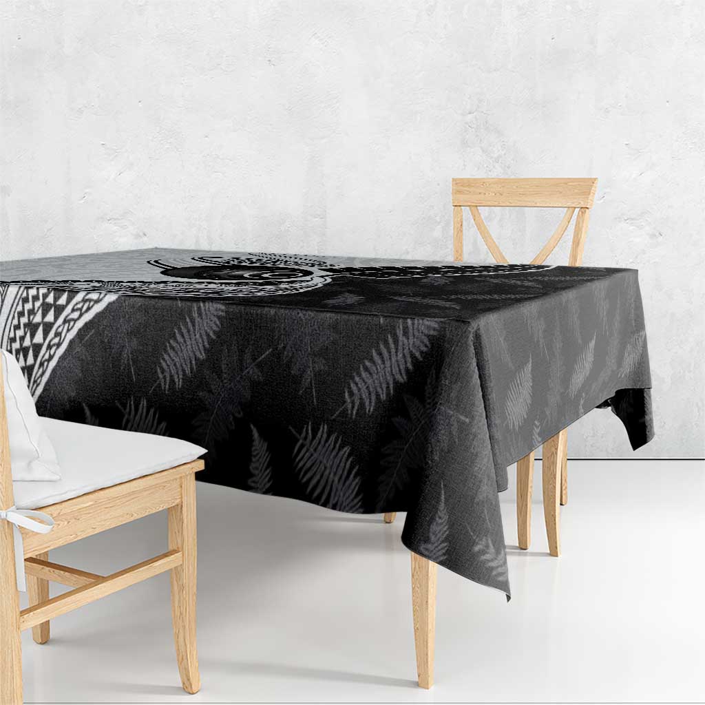 Personalised Aotearoa Lawn Bowls Tablecloth Maori and Silver Fern Half Style - Polynesian Pride