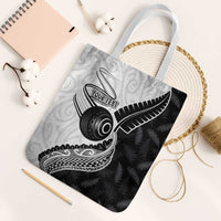 Personalised Aotearoa Lawn Bowls Tote Bag Maori and Silver Fern Half Style LT03 White Strap One Size White - Polynesian Pride