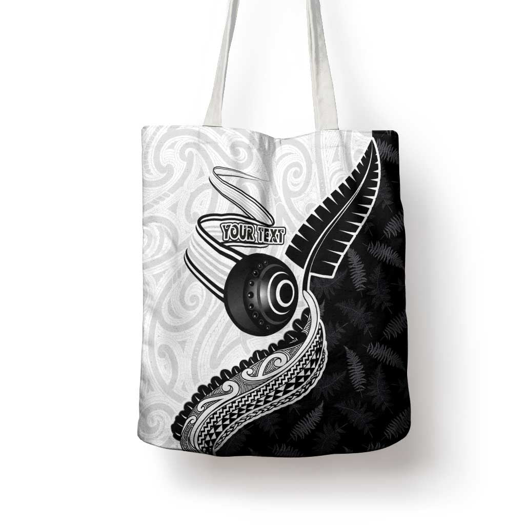 Personalised Aotearoa Lawn Bowls Tote Bag Maori and Silver Fern Half Style LT03 - Polynesian Pride