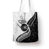 Personalised Aotearoa Lawn Bowls Tote Bag Maori and Silver Fern Half Style LT03 - Polynesian Pride