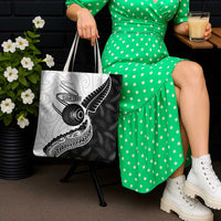 Personalised Aotearoa Lawn Bowls Tote Bag Maori and Silver Fern Half Style LT03 - Polynesian Pride