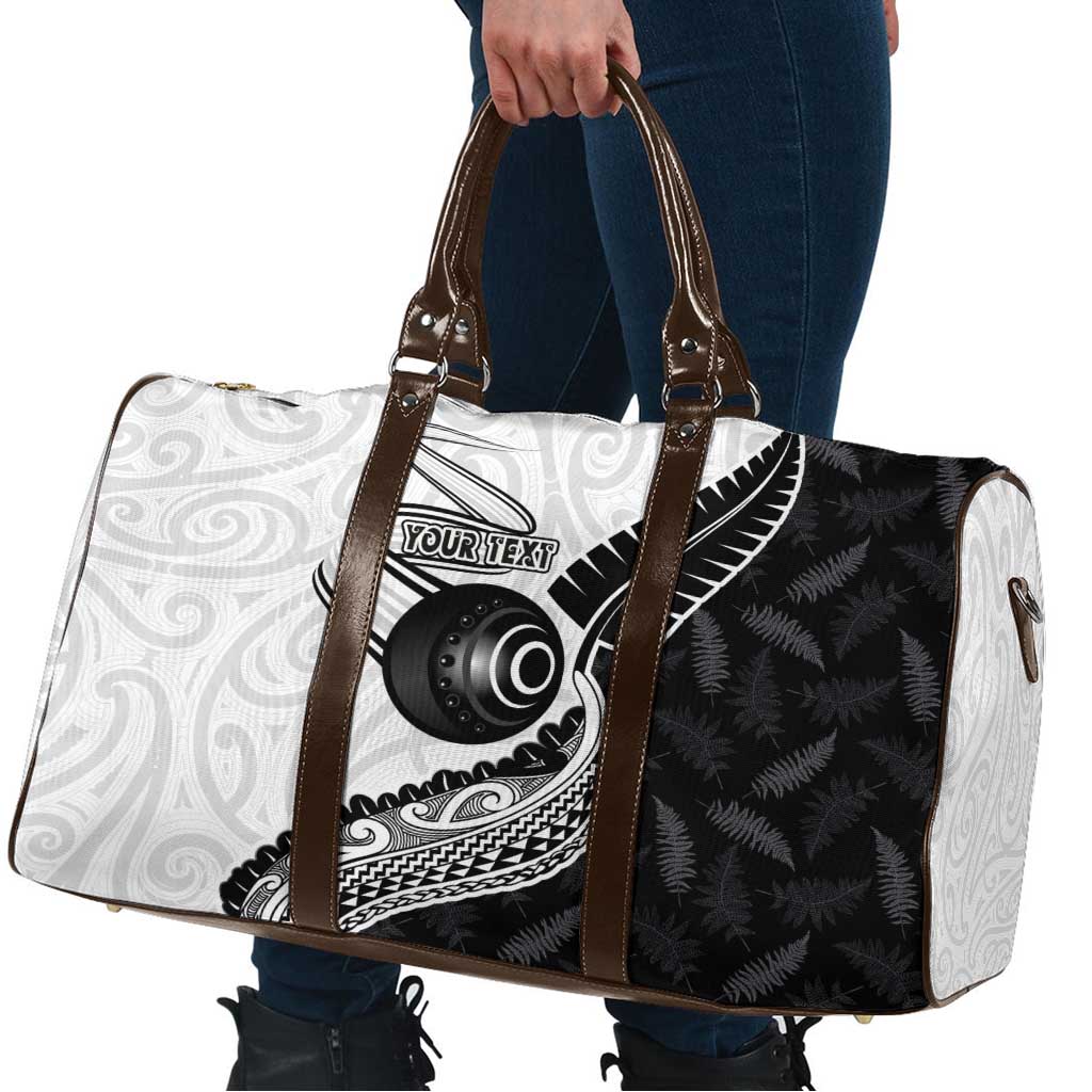 Personalised Aotearoa Lawn Bowls Travel Bag Maori and Silver Fern Half Style LT03 - Polynesian Pride