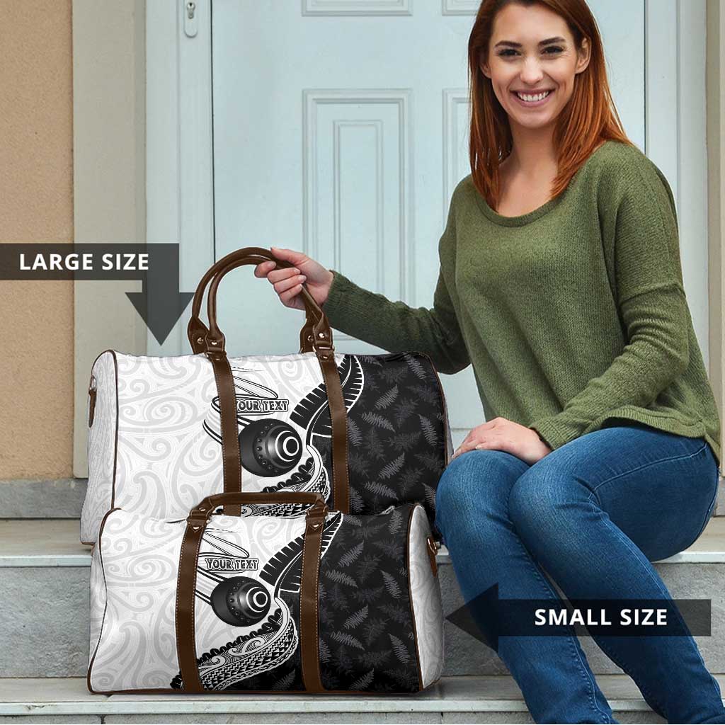Personalised Aotearoa Lawn Bowls Travel Bag Maori and Silver Fern Half Style LT03 - Polynesian Pride