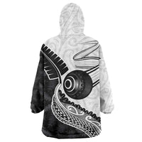 Personalised Aotearoa Lawn Bowls Wearable Blanket Hoodie Maori and Silver Fern Half Style LT03 - Polynesian Pride