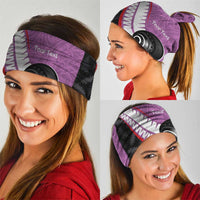Personalised Aotearoa Lawn Bowls Neck Gaiter Maori and Silver Fern Sporty Style Pink Color LT03 - Polynesian Pride