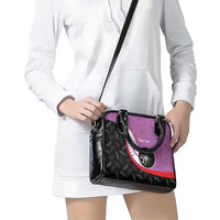 Personalised Aotearoa Lawn Bowls Shoulder Handbag Maori and Silver Fern Sporty Style Pink Color LT03 - Polynesian Pride