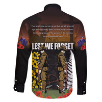 New Zealand and Australia ANZAC Day Family Matching Off Shoulder Short Dress and Hawaiian Shirt Soldier and Last Post Camouflage Pattern LT03 - Polynesian Pride