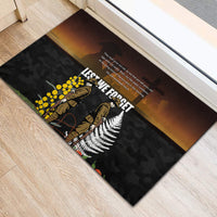New Zealand and Australia ANZAC Day Rubber Doormat Soldier and Last Post Camouflage Pattern LT03 - Polynesian Pride