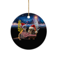 New Zealand and Australia Merry Christmas Ceramic Ornament Kiwi Bird and Kangaroo Xmas Vibe