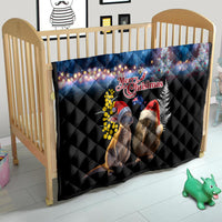 New Zealand and Australia Merry Christmas Quilt Kiwi Bird and Kangaroo Xmas Vibe