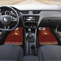 Tonga Independence Day Car Mats National Flag and Emblem with Ngatu Art Pattern