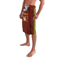 Tonga Independence Day Lavalava National Flag and Emblem with Ngatu Art Pattern