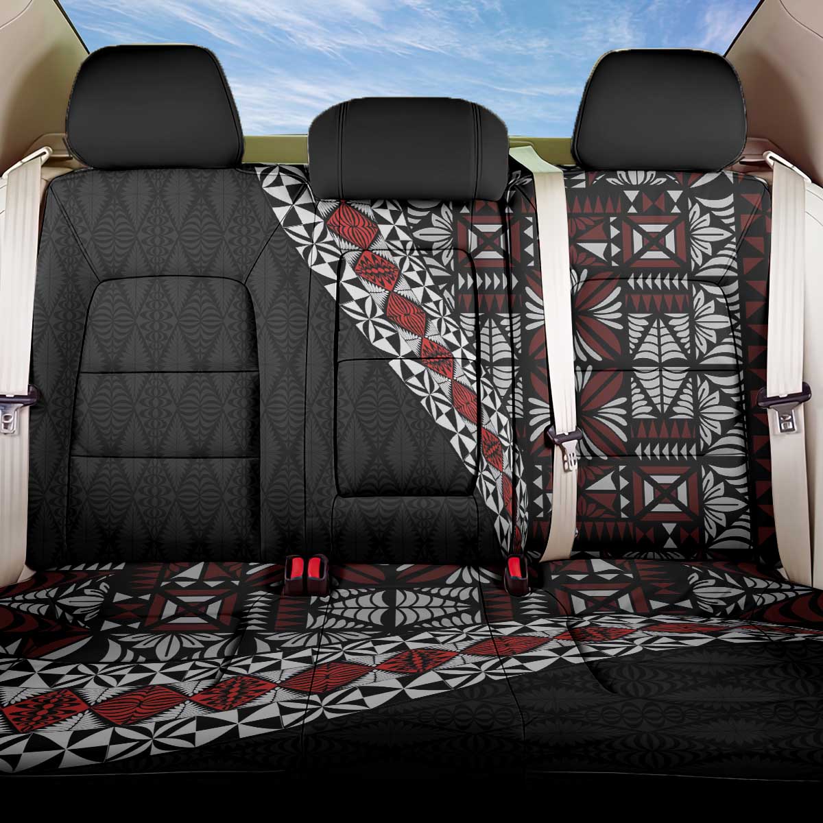Tonga Ngatu Art Tattoo Polynesian Back Car Seat Cover