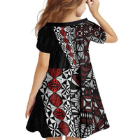 Tonga Ngatu Art Tattoo Polynesian Family Matching Long Sleeve Bodycon Dress and Hawaiian Shirt