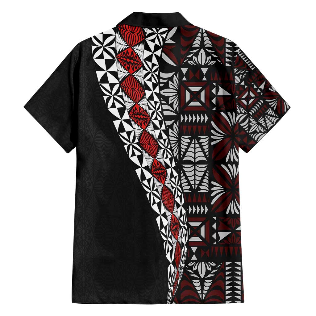 Tonga Ngatu Art Tattoo Polynesian Family Matching Long Sleeve Bodycon Dress and Hawaiian Shirt