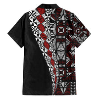 Tonga Ngatu Art Tattoo Polynesian Family Matching Short Sleeve Bodycon Dress and Hawaiian Shirt