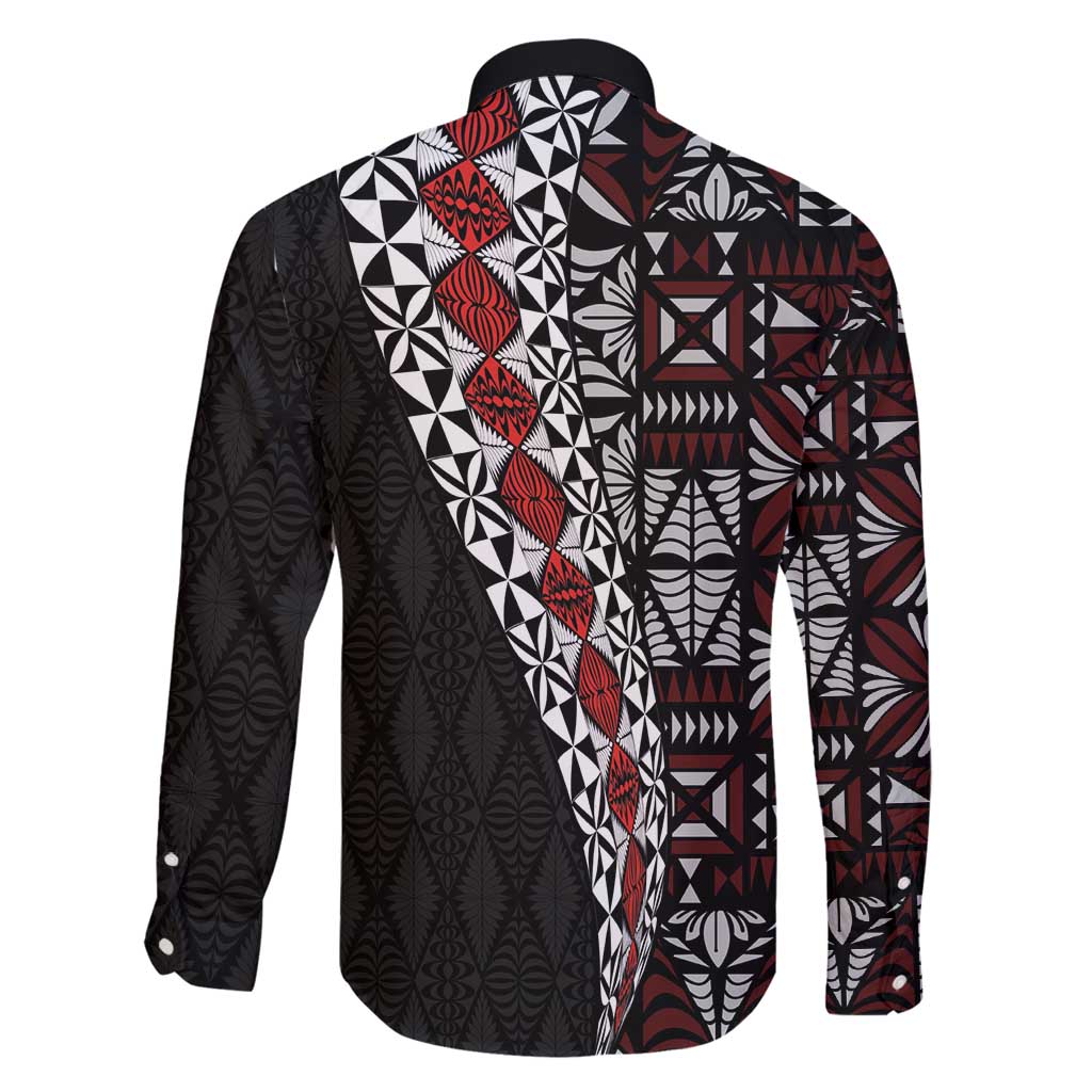 Tonga Ngatu Art Tattoo Polynesian Family Matching Summer Maxi Dress and Hawaiian Shirt