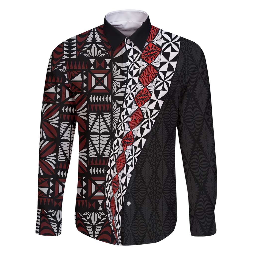 Tonga Ngatu Art Tattoo Polynesian Family Matching Tank Maxi Dress and Hawaiian Shirt