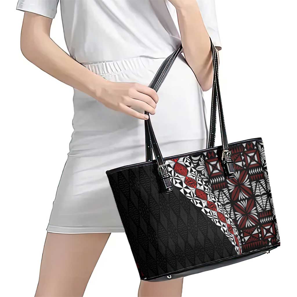 Tonga Ngatu Art Tattoo Polynesian Leather Tote Bag