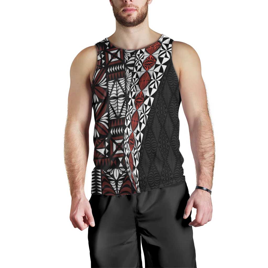 Tonga Ngatu Art Tattoo Polynesian Men Tank Top