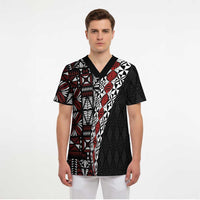 Tonga Ngatu Art Tattoo Polynesian Scrub Top - Polynesian Pride